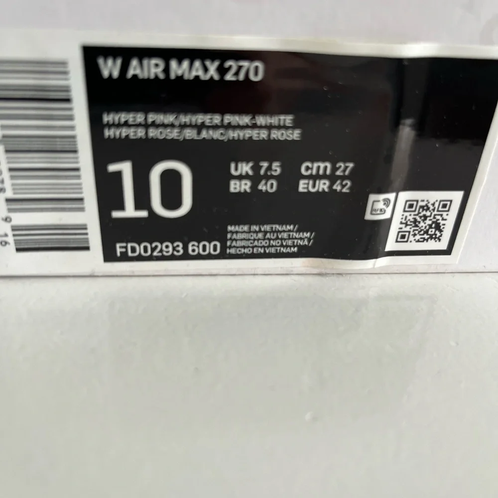 🔥 NIKE | 10 | W Air Max 270 (HYPER PINK) - Picture 4 of 16